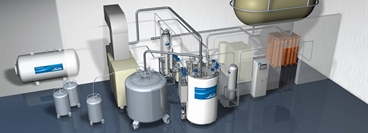 Helium Liquefiers / Helium Recovery Systems / 3D animation picture