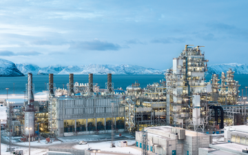 Europe's largest LNG plant build by Linde in Hammerfest, northern Norway