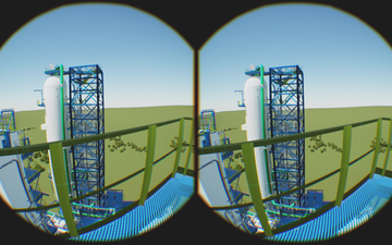Virtual view of the natural gas processing plant in Amur, Russia.