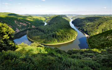 Natural landscape with river