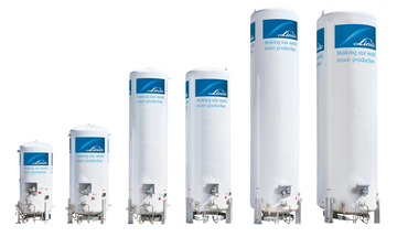 Linde Cryogenic tanks and air heated vaporizer