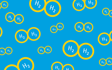 Linde Hydrogen molecules graphic