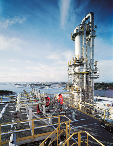 Natural Gas plant, Kollsnes, Norway, extraction of liquefied