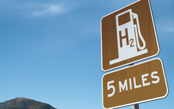 Sign hydrogen filling station