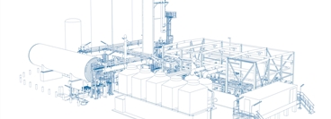 CAD drawing of a air separation plant in Port Elizabeth in South Africa. 
